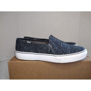 Keds Women's Slip On Sneakers Charcoal Heathered Textured Canvas Casual Shoes